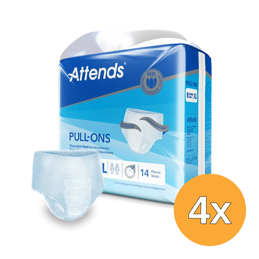 4x Attends Pull-ons 8 X-Large (14 stuks)