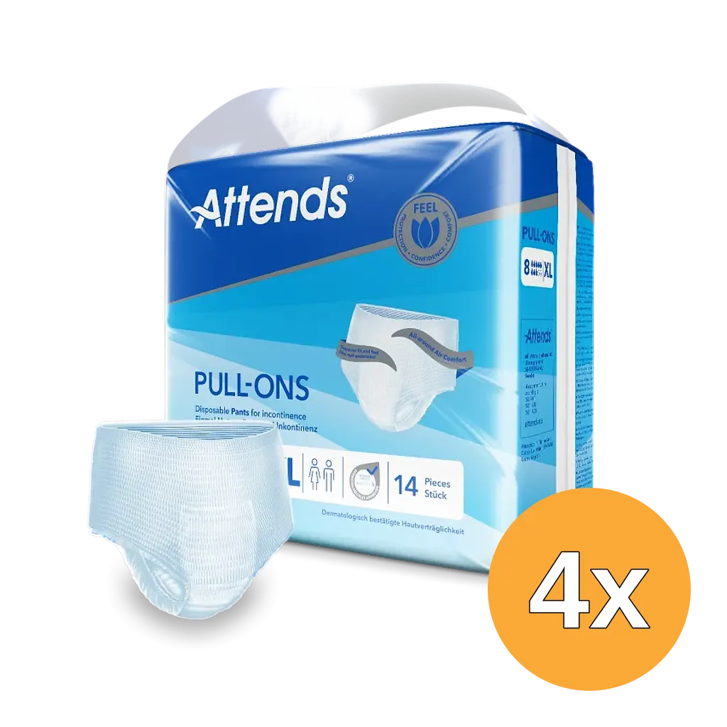 4x Attends Pull-ons 8 X-Large (14 stuks)