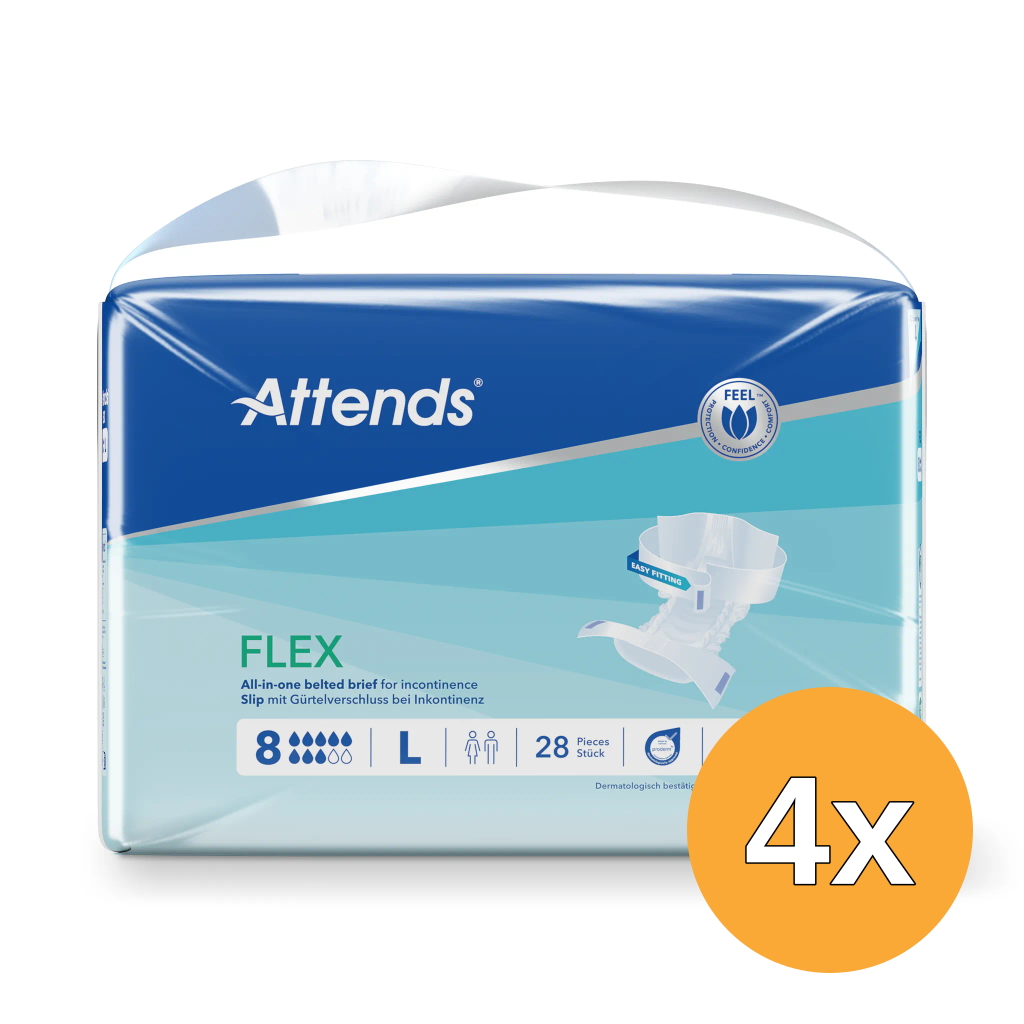 4x Attends Flex 8 Maat L 85-125 Cm (28 stuks)