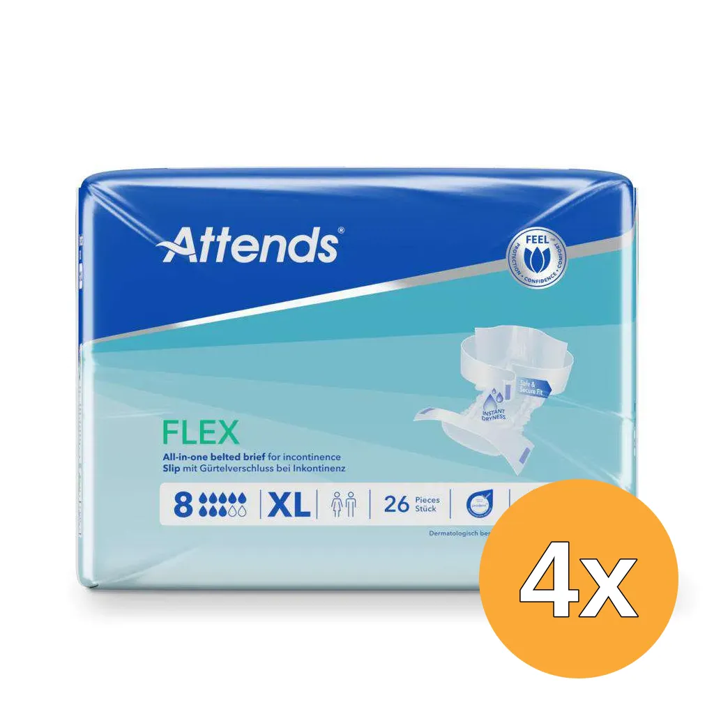 4x Attends Flex 8 Maat Xl (26 stuks)