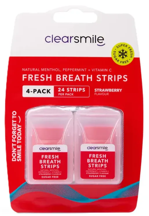 ClearSmile Fresh Breath Strips Strawberry (4 stuks)