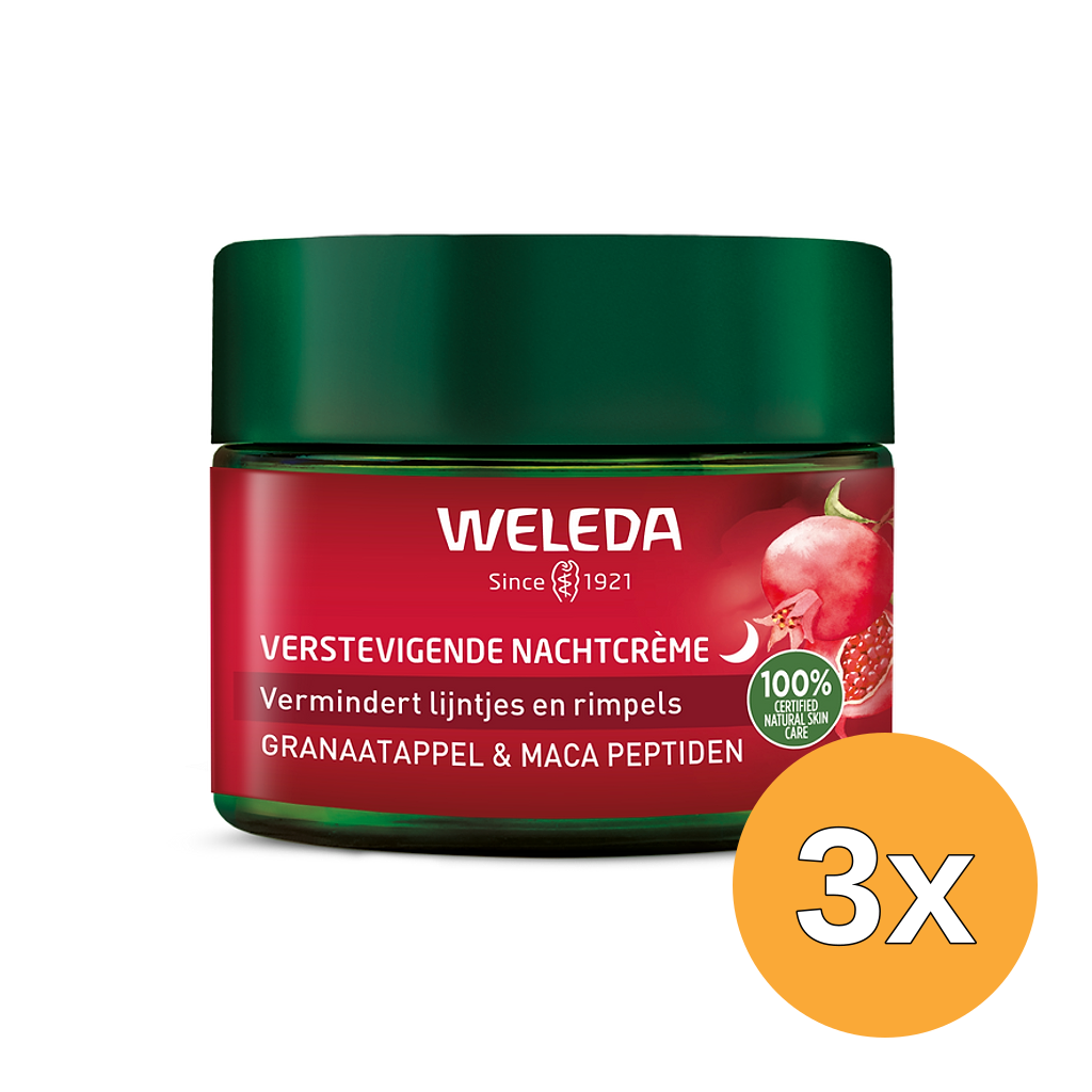 3x WELEDA Verstevigende nachtcremegranaatappel/maca (40 ml)