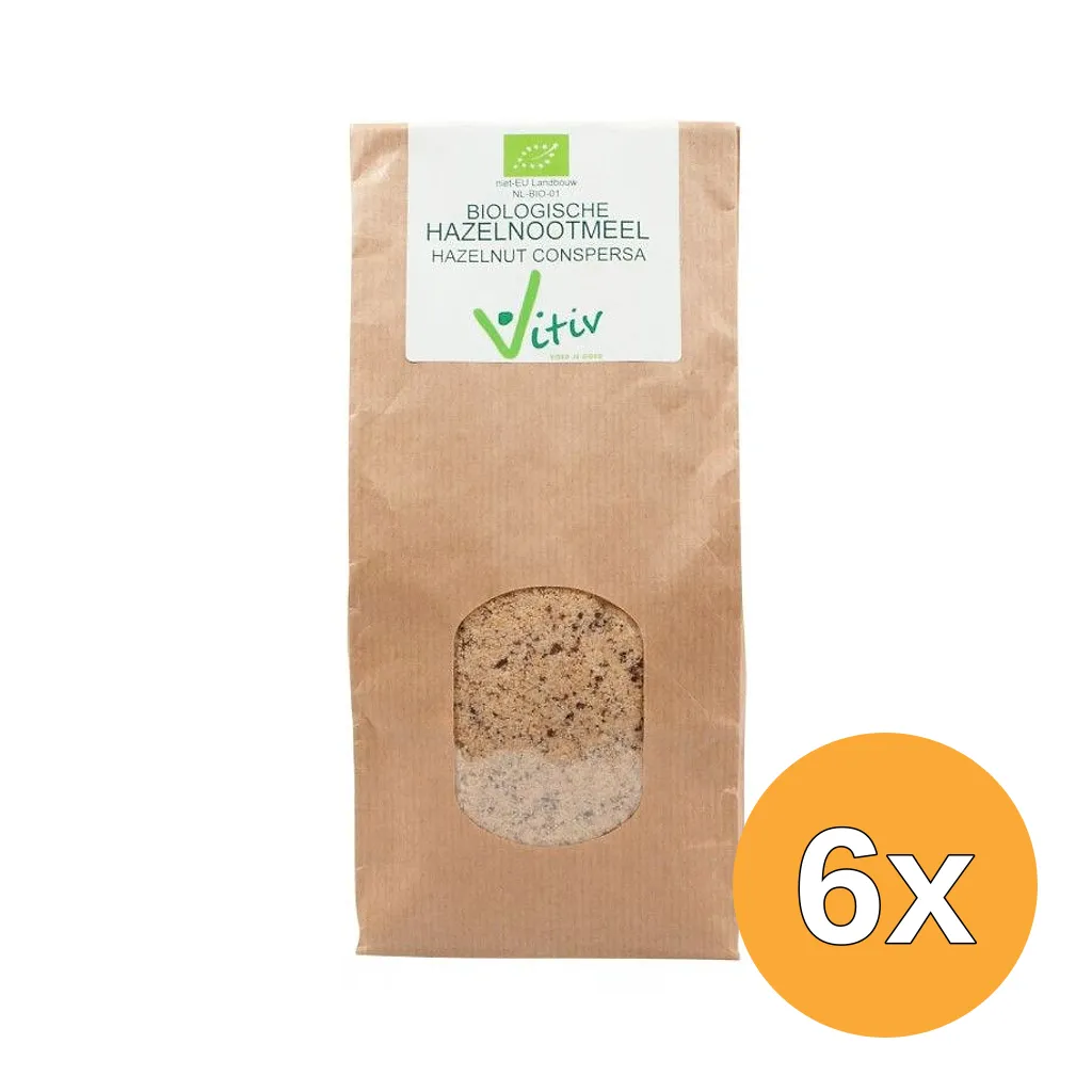 6x Vitiv Hazelnootmeel Bio (250 gr)