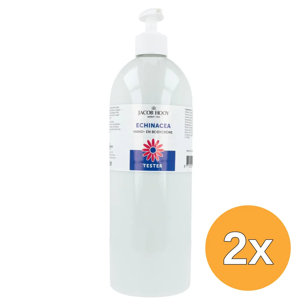 2x Jacob Hooy Echinacea Hand & Body Creme Tester (1000 ml)