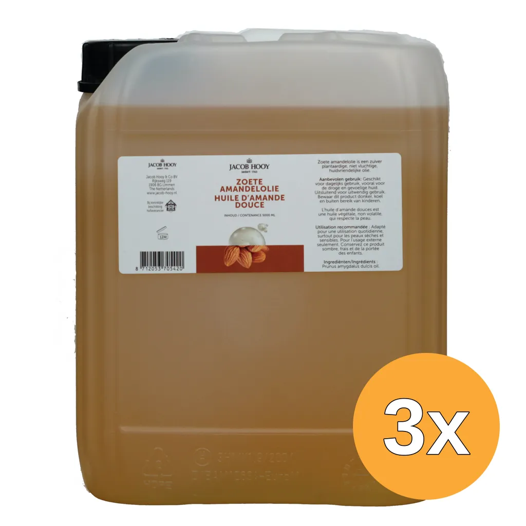 3x Jacob Hooy Amandelolie zoet (5000 ml)