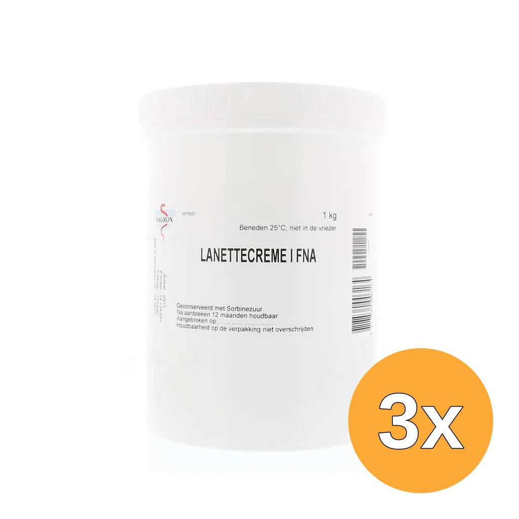 3x Fagron Lanettecreme 1 FNA (1000 gr)