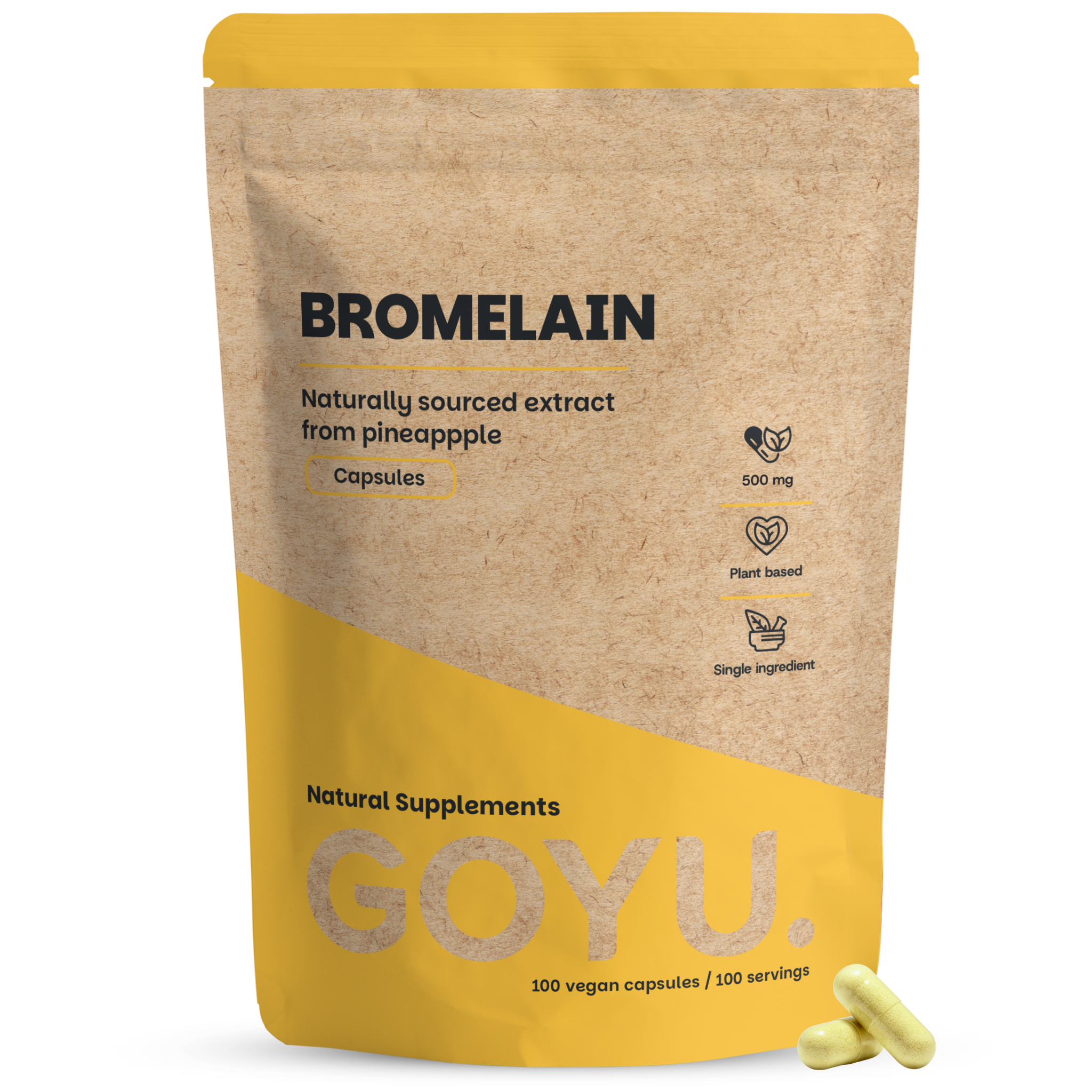 Goyu Bromelaïne Capsules – Ananasextract (60 capsules)