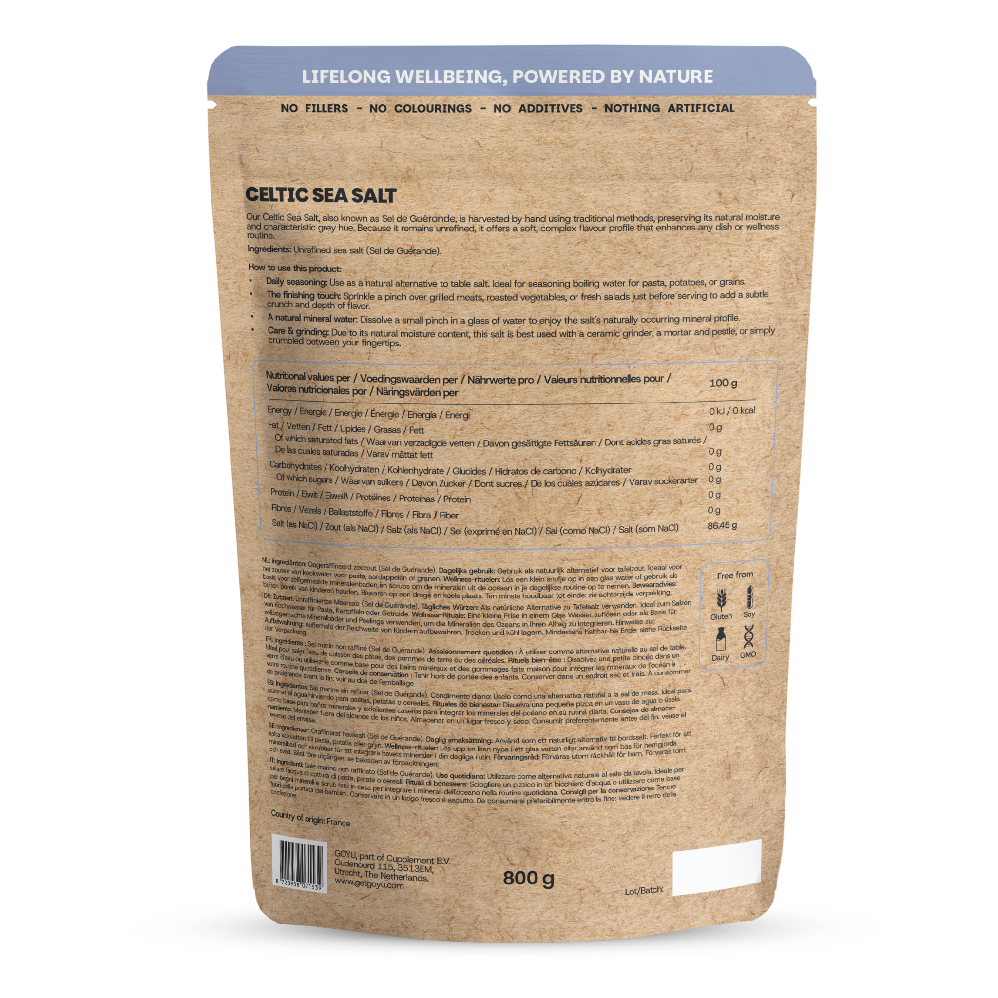 Goyu Keltisch Zeezout – Grof Celtic Sea Salt – Ongeraffineerd Uit Bretagne (1000 gr)