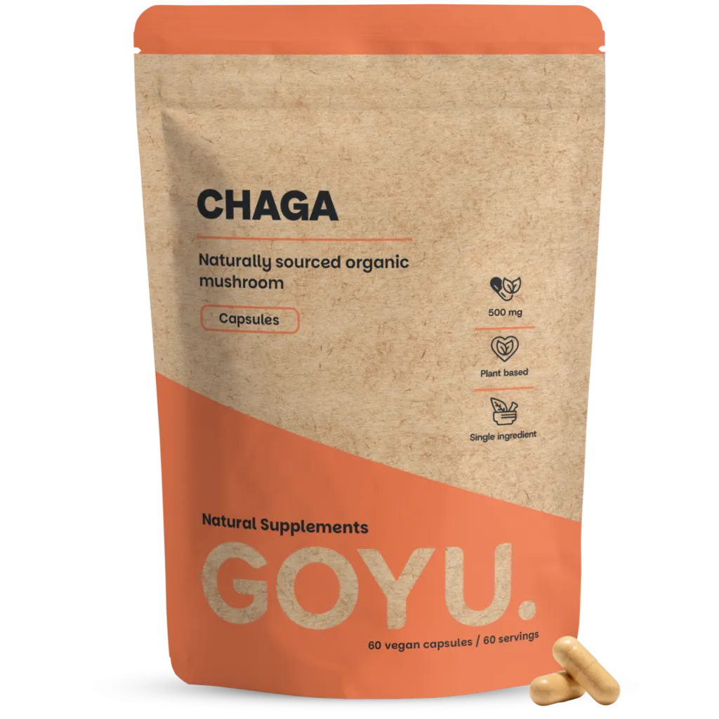 Goyu Chaga Capsules Biologisch – 60 Capsules Paddenstoel Vruchtlichaam (60 capsules)