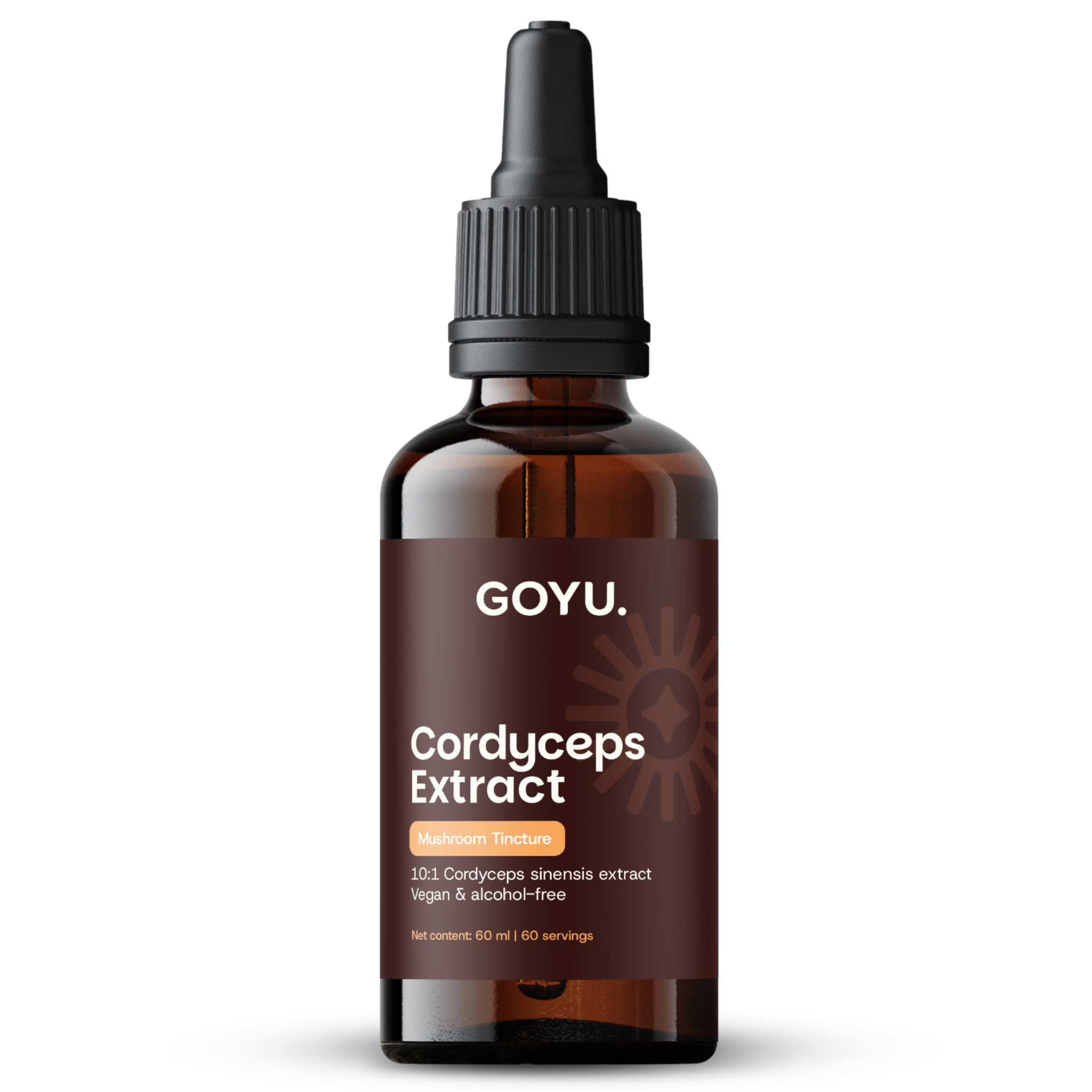Goyu Cordyceps Tinctuur – Geconcentreerd 10:1 Extract met Pipet (60 ml)