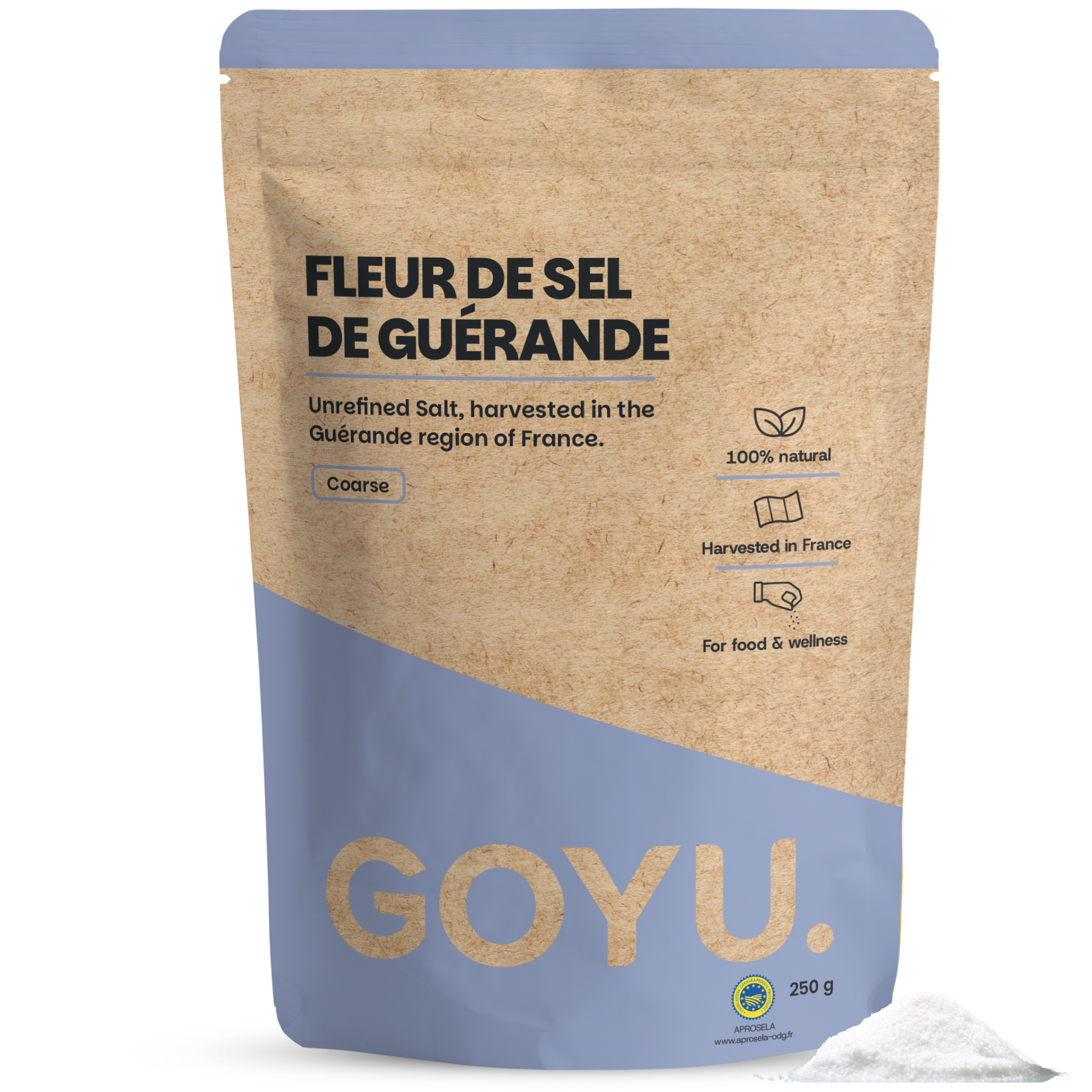 Goyu Fleur De Sel De Guérande - Frans Zeezout met De Hand Geoogst (250 gram)
