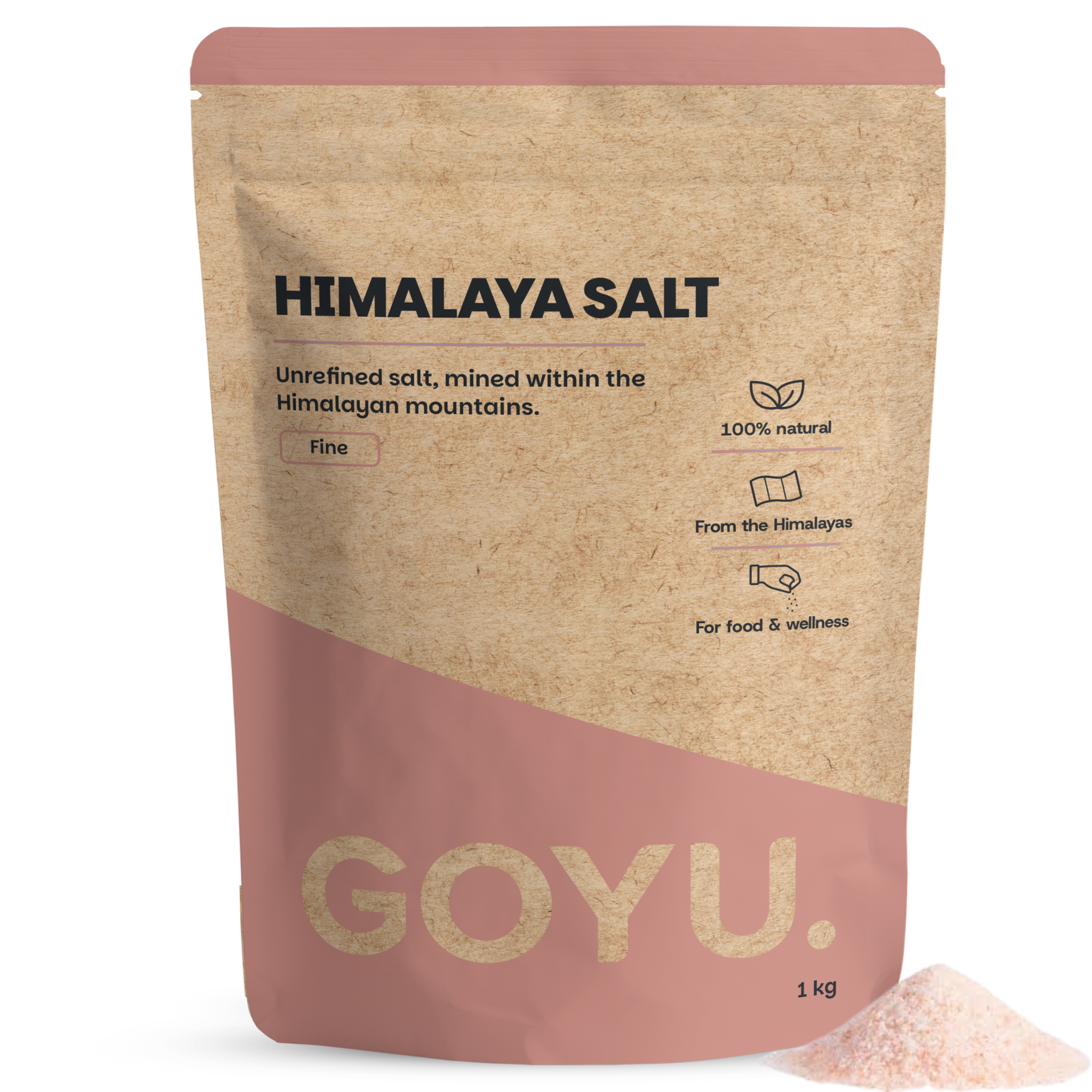 Goyu Himalayazout - Ongeraffineerd Roze Kristalzout (1000 gr)