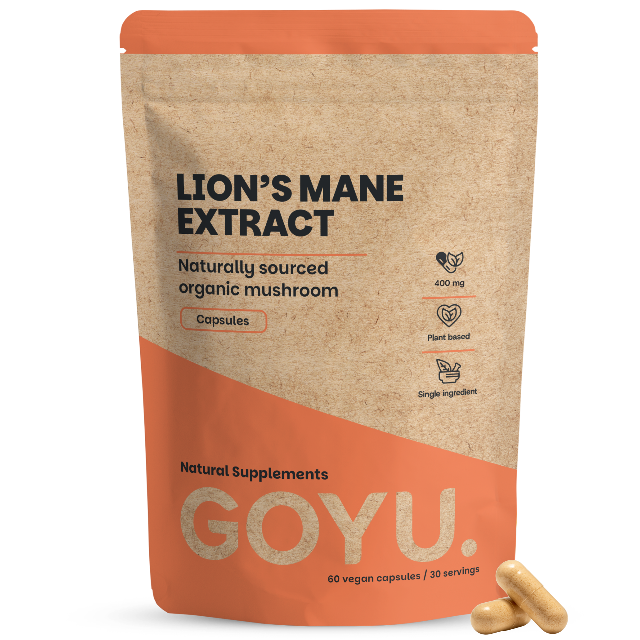 Goyu Lion's Mane Extract Capsules - 60 Capsules (60 capsules)