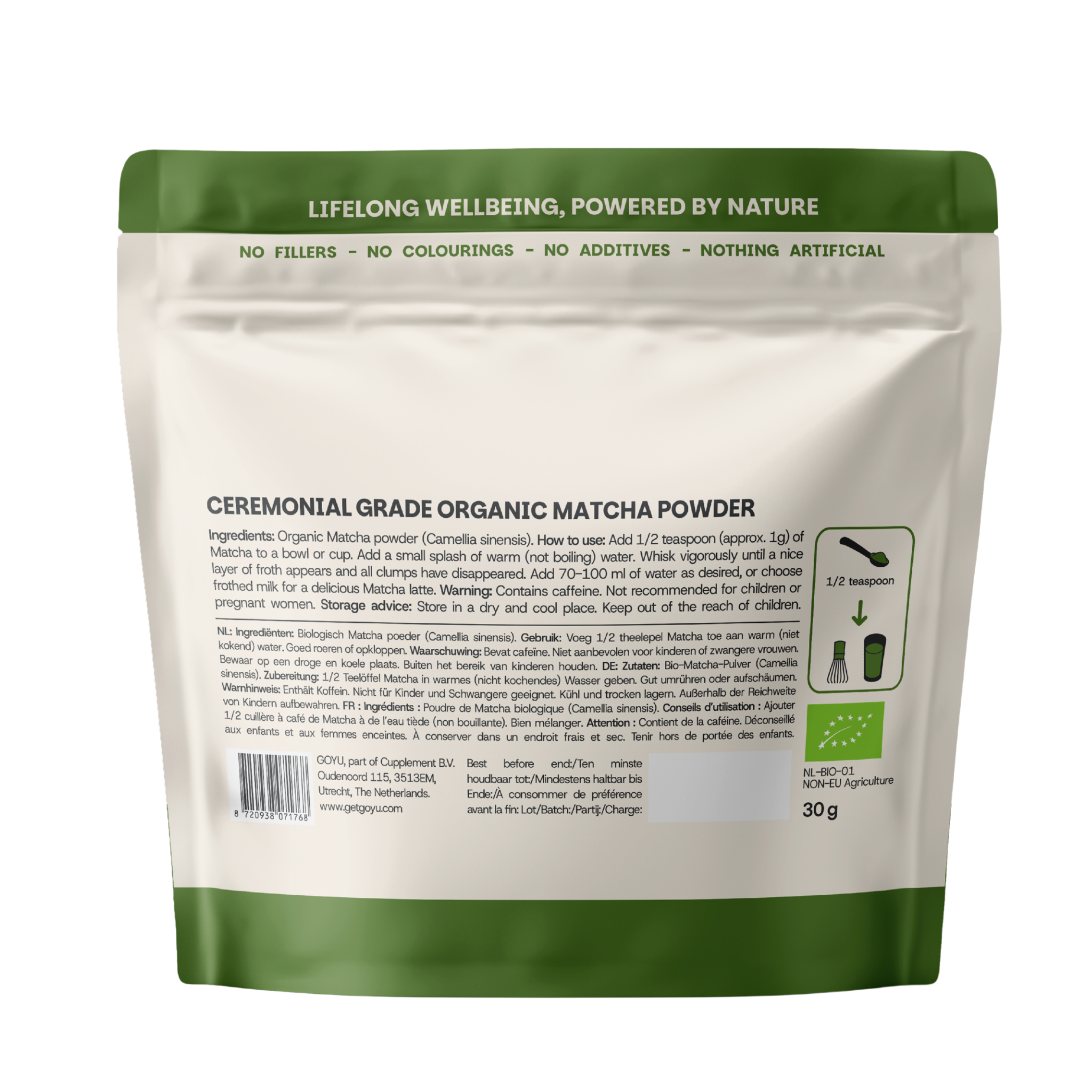 Goyu Matcha Poeder Ceremonial Grade Biologisch (60 gram)