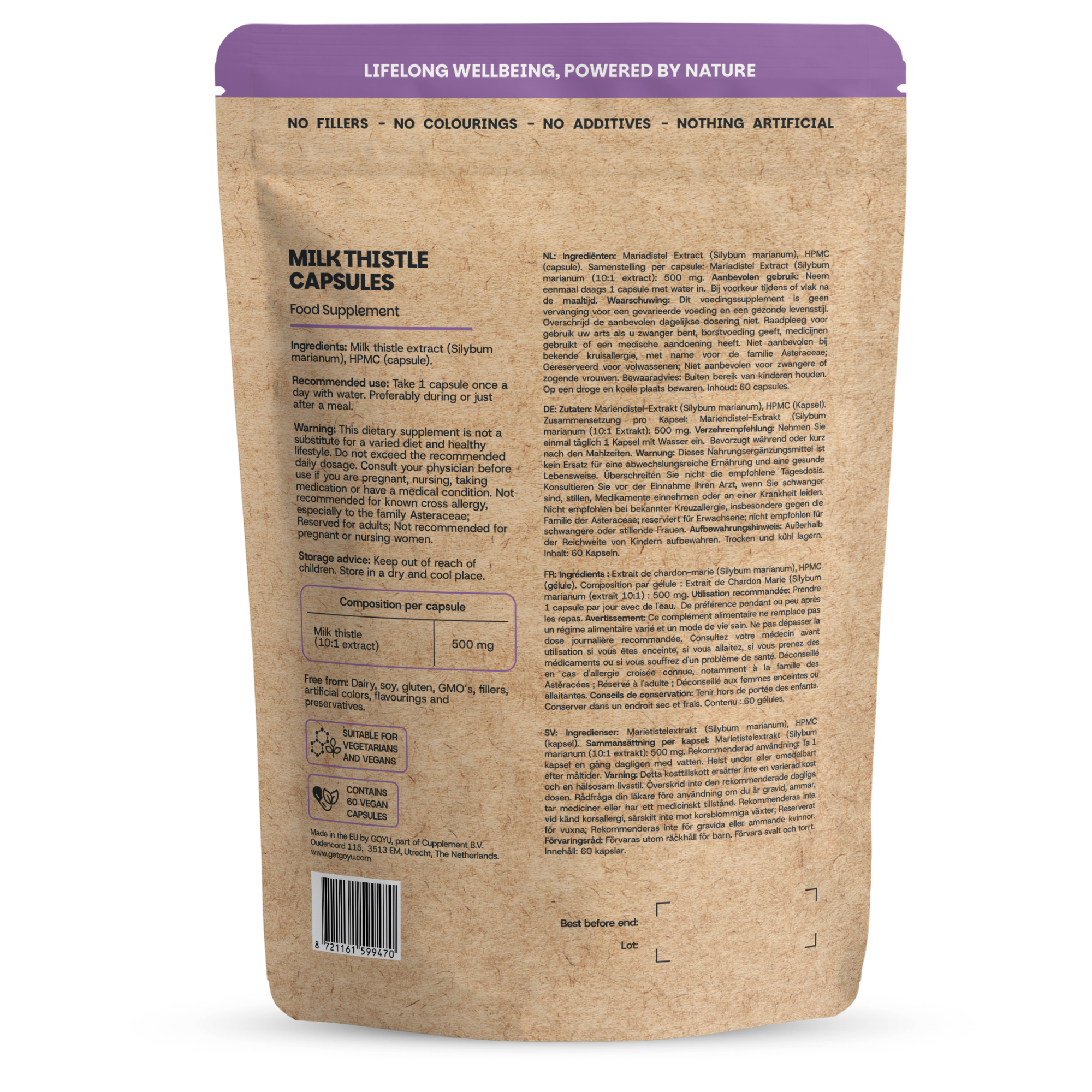Goyu Mariadistel Extract Capsules (60 capsules)