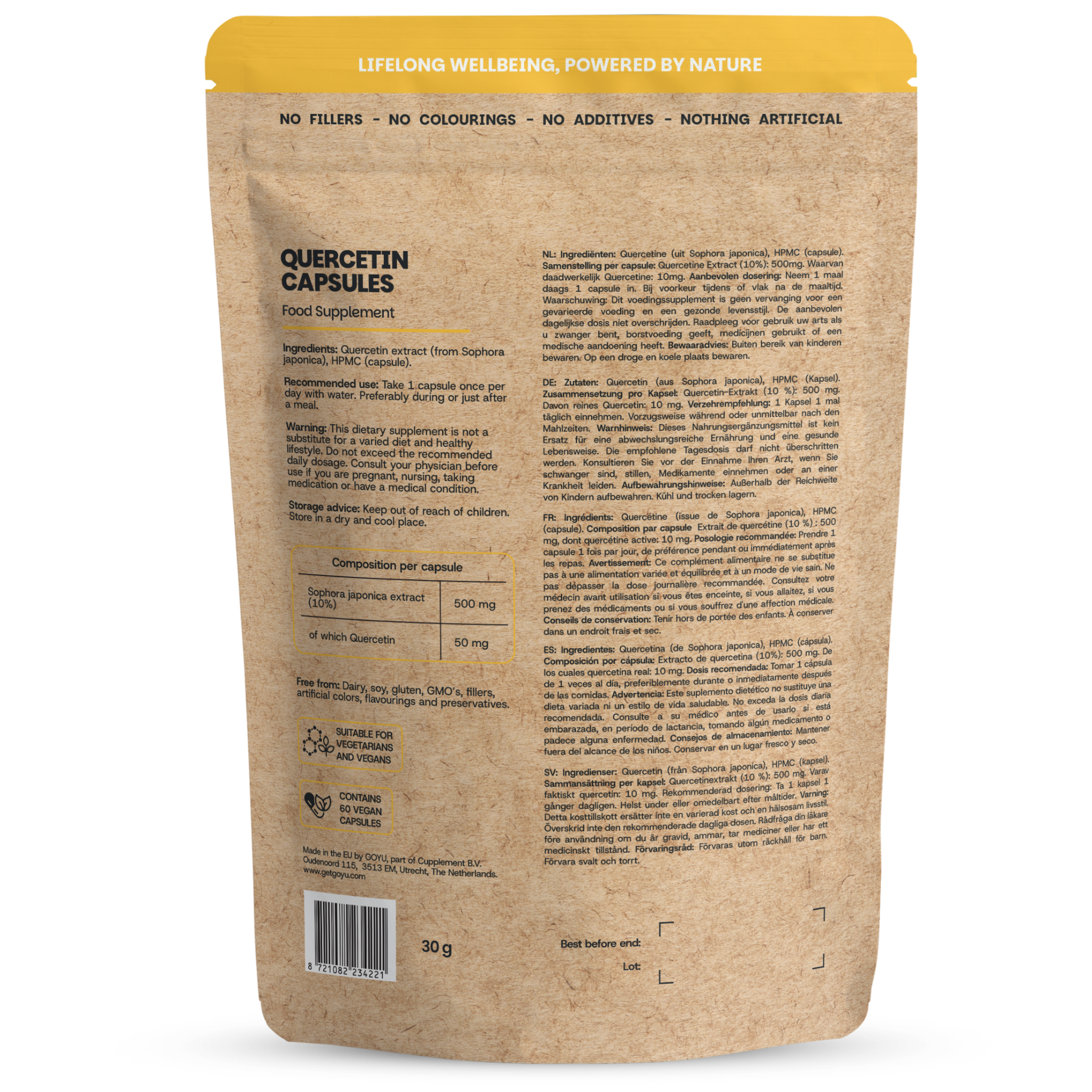 Goyu Quercetine Capsules – 60 Capsules (60 capsules)