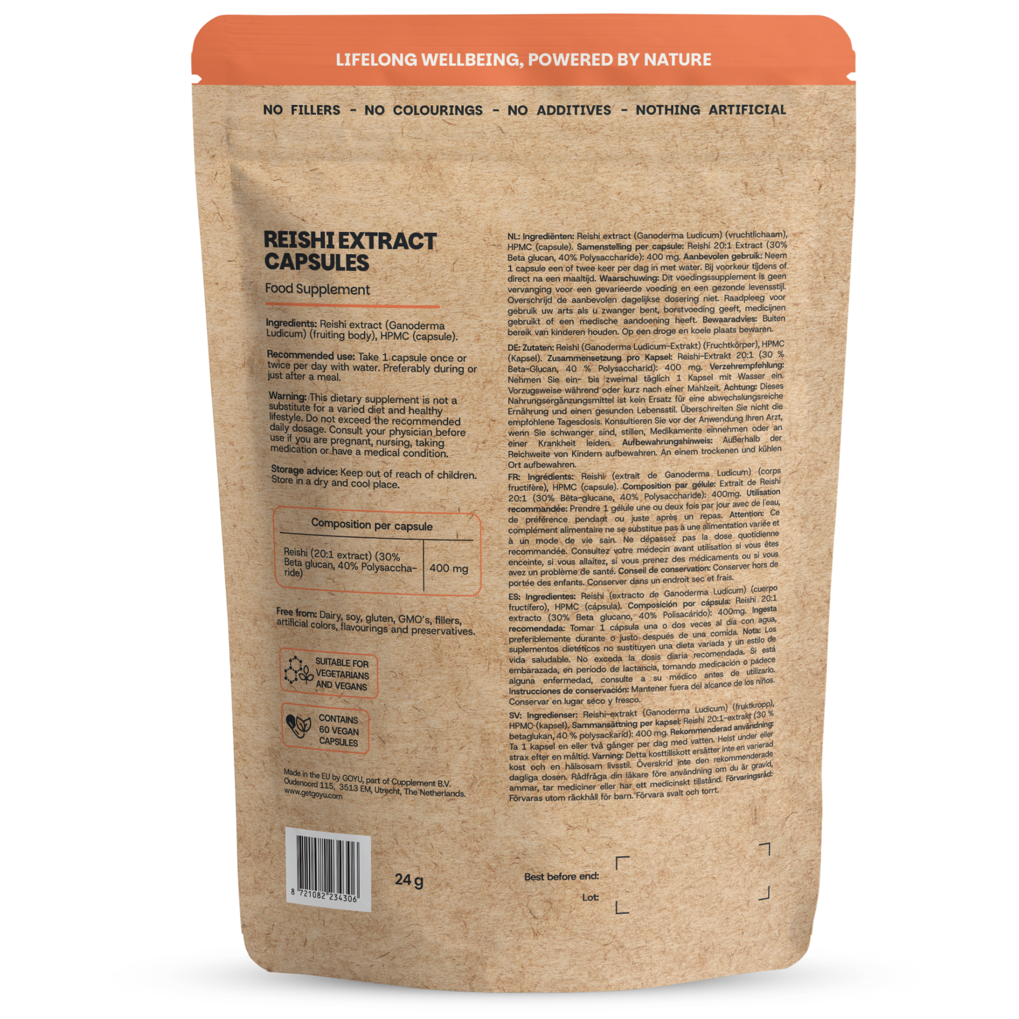 Goyu Reishi Extract Capsules – 60 Capsules (60 capsules)