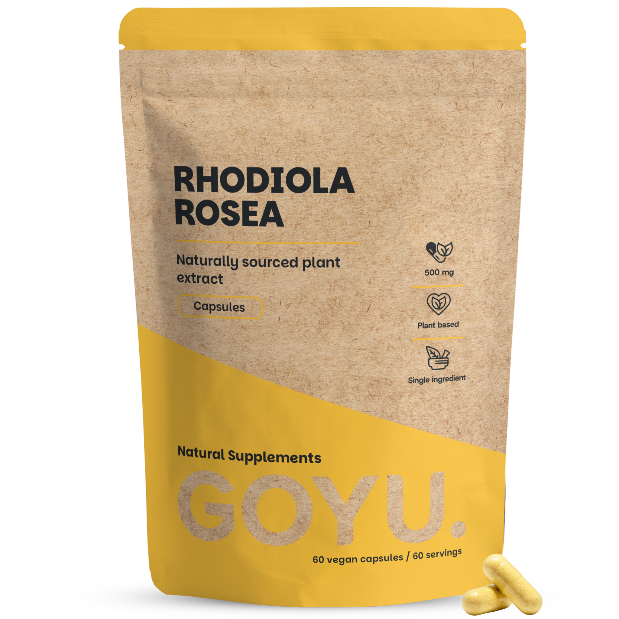 Goyu Rhodiola Rosea Extract Capsules – 60 Capsules (60 capsules)