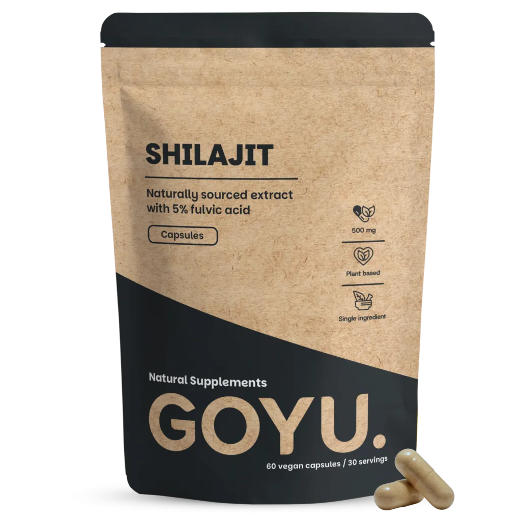 Goyu Shilajit Extract Capsules (5% Fulvinezuur) - Himalaya Mumijo - 60 Capsules (60 capsules)