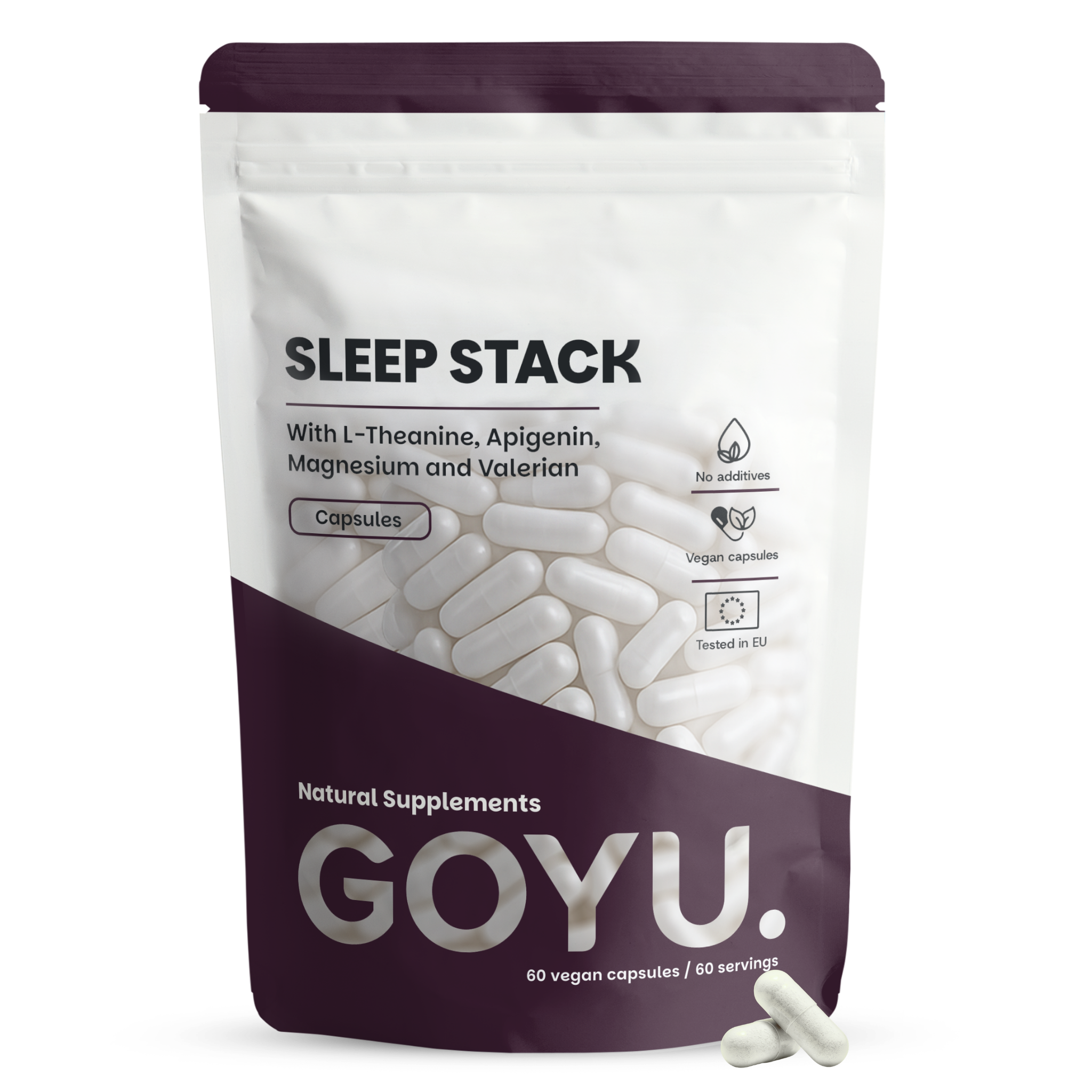 Goyu Sleep Stack Capsules - Magnesium, Valeriaan & Apigenine - 60 Capsules (60 capsules)