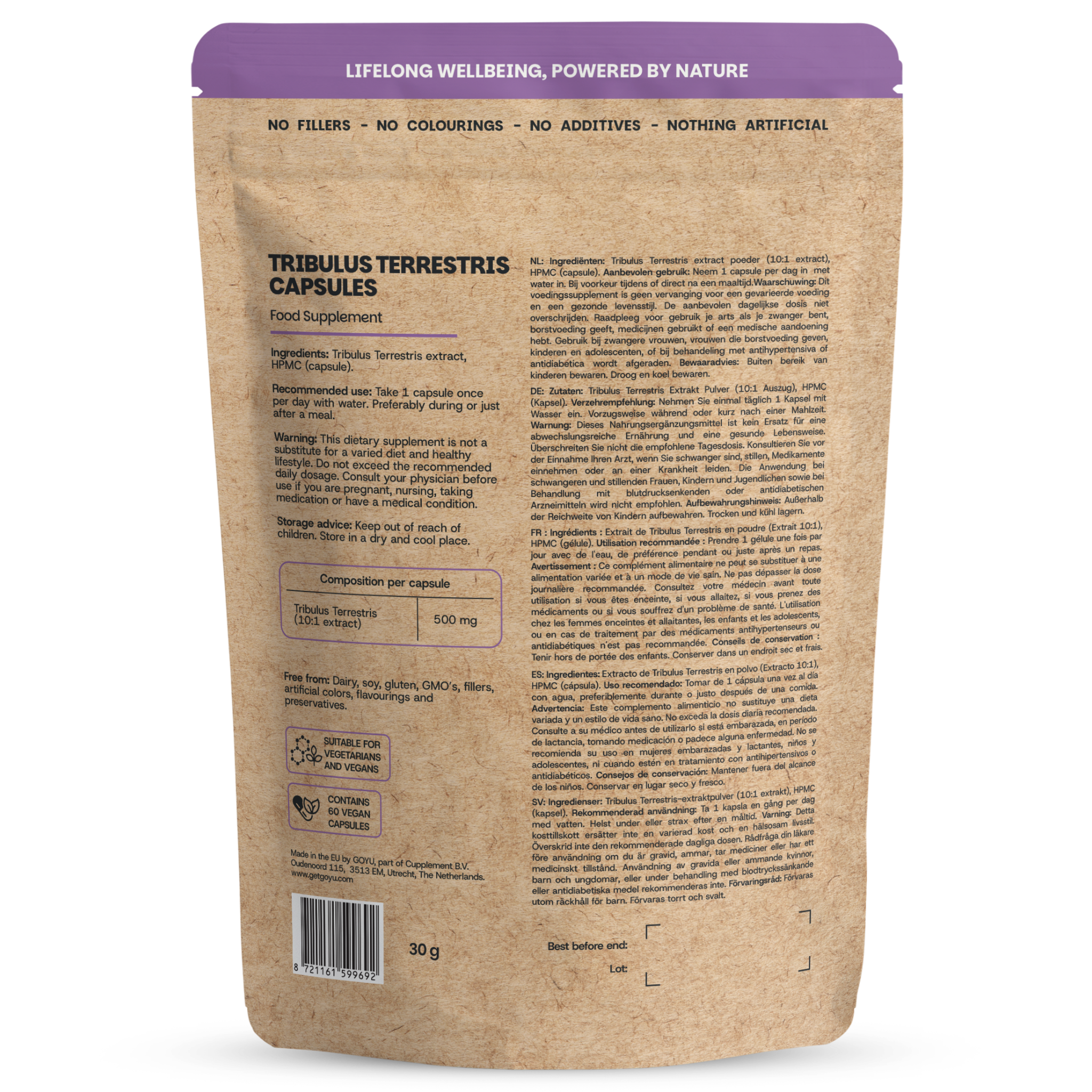 Goyu Tribulus Terrestris Extract Capsules - 60 Capsules (60 capsules)