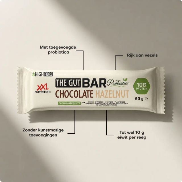 XXL Nutrition The Gut Bar Chocolate Hazelnut (12 x 60 gr)