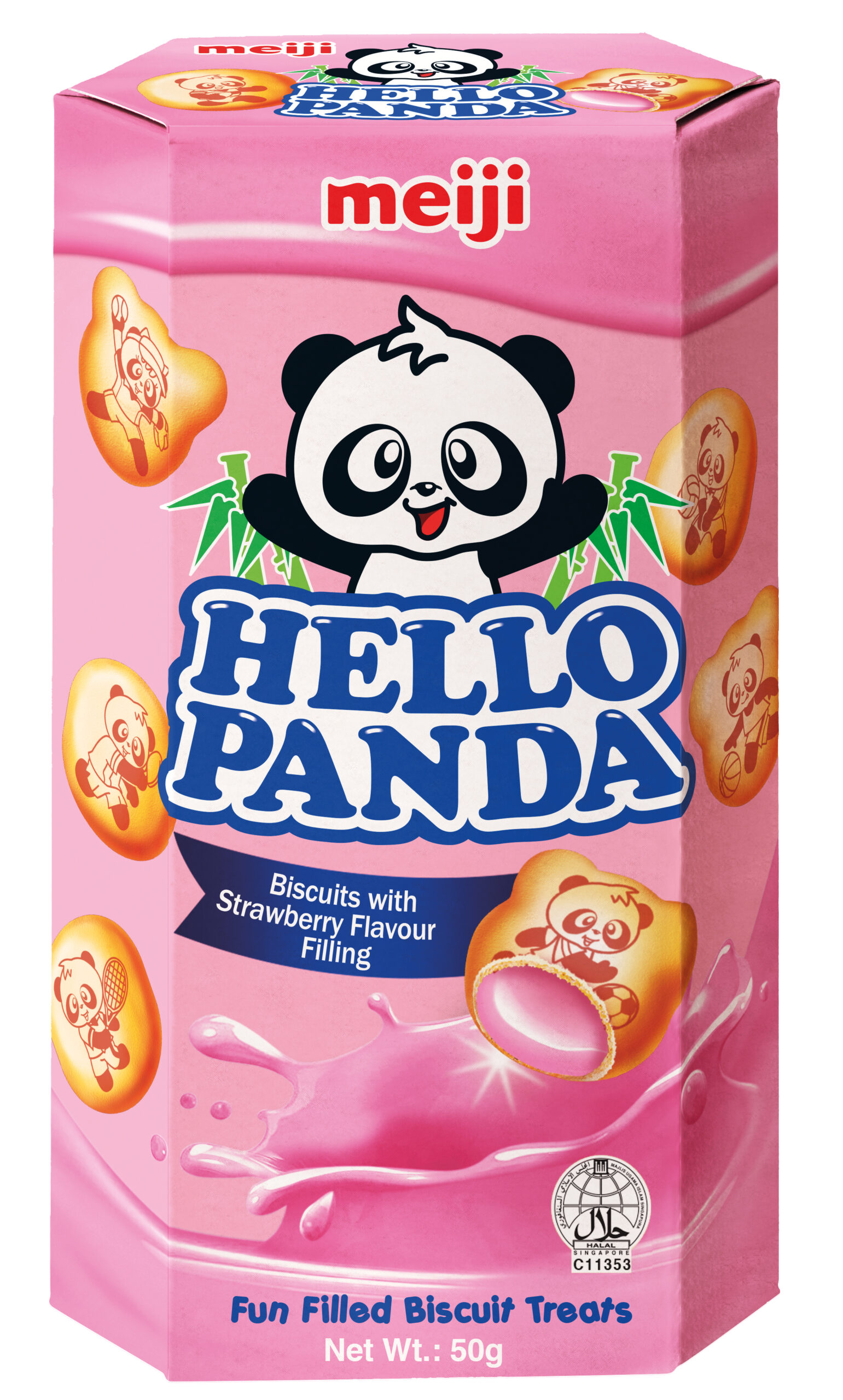 Meiji Hello Panda Aardbei Koekjes (50 gr)