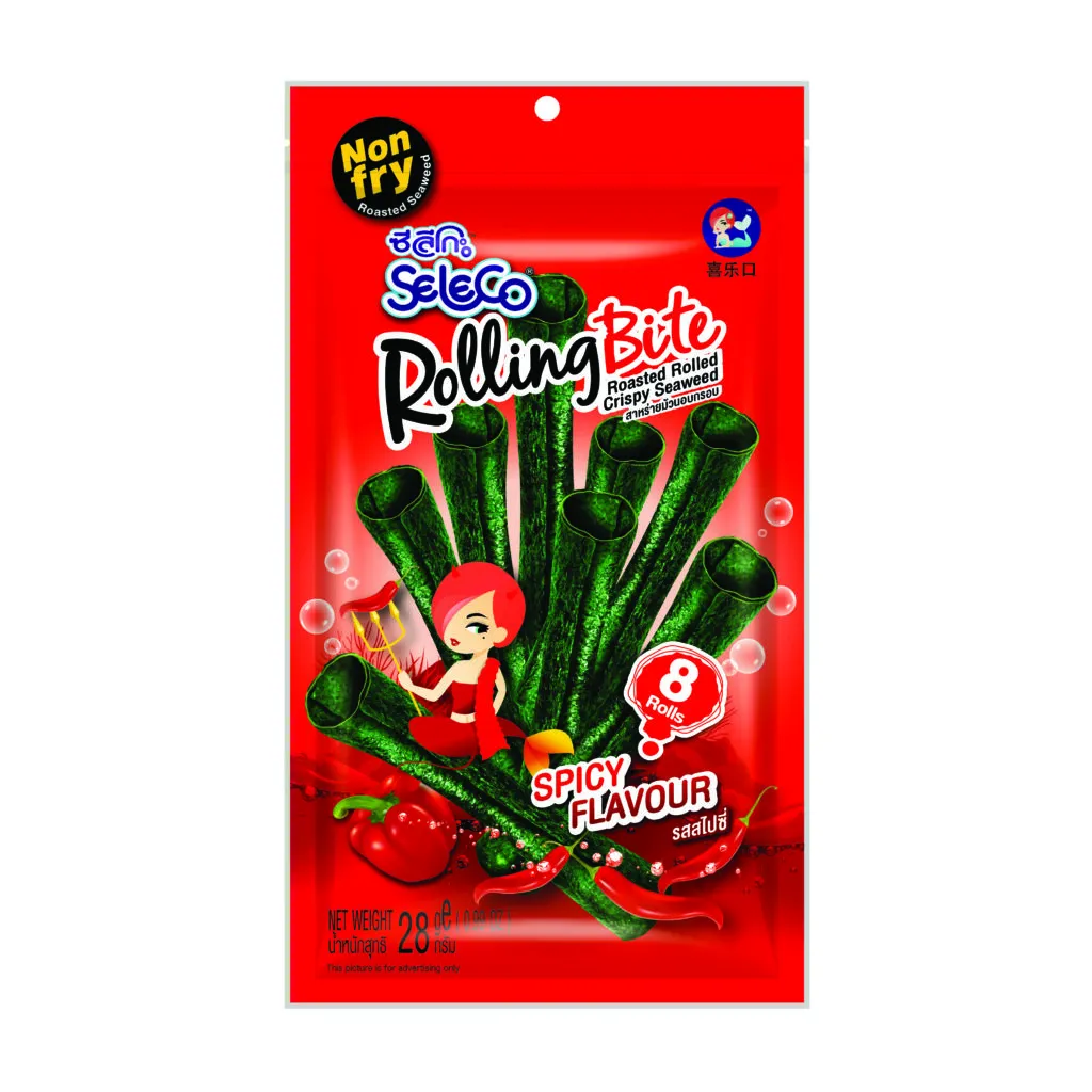 Seleco Rolling Bite Zeewier Rolletjes Spicy (28 gr)