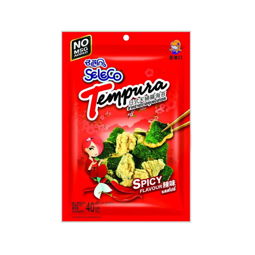 Seleco Zeewier Snack Tempura Spicy (40 gr)