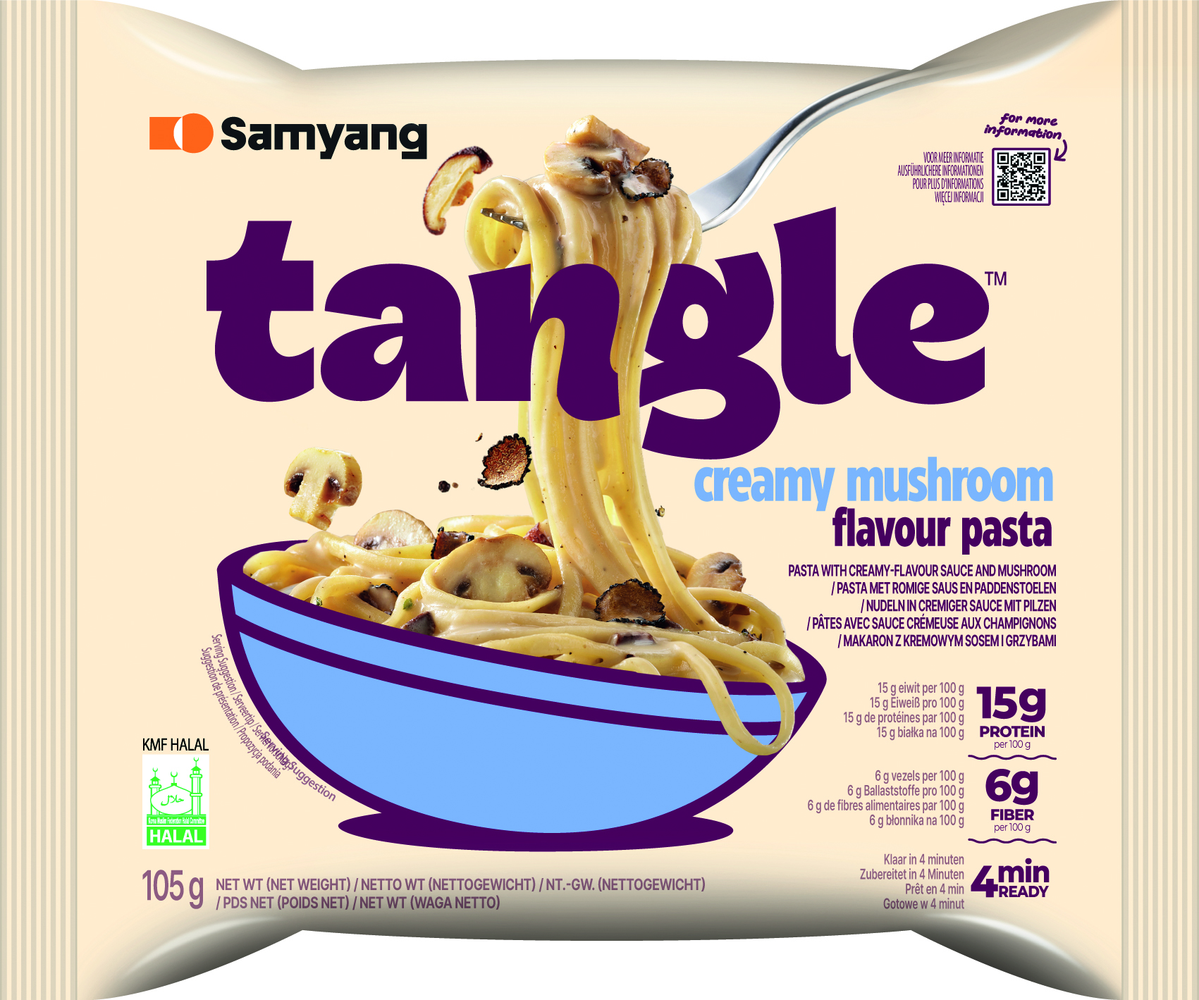 Samyang Tangle Creamy Mushroom Pasta (105 gr)