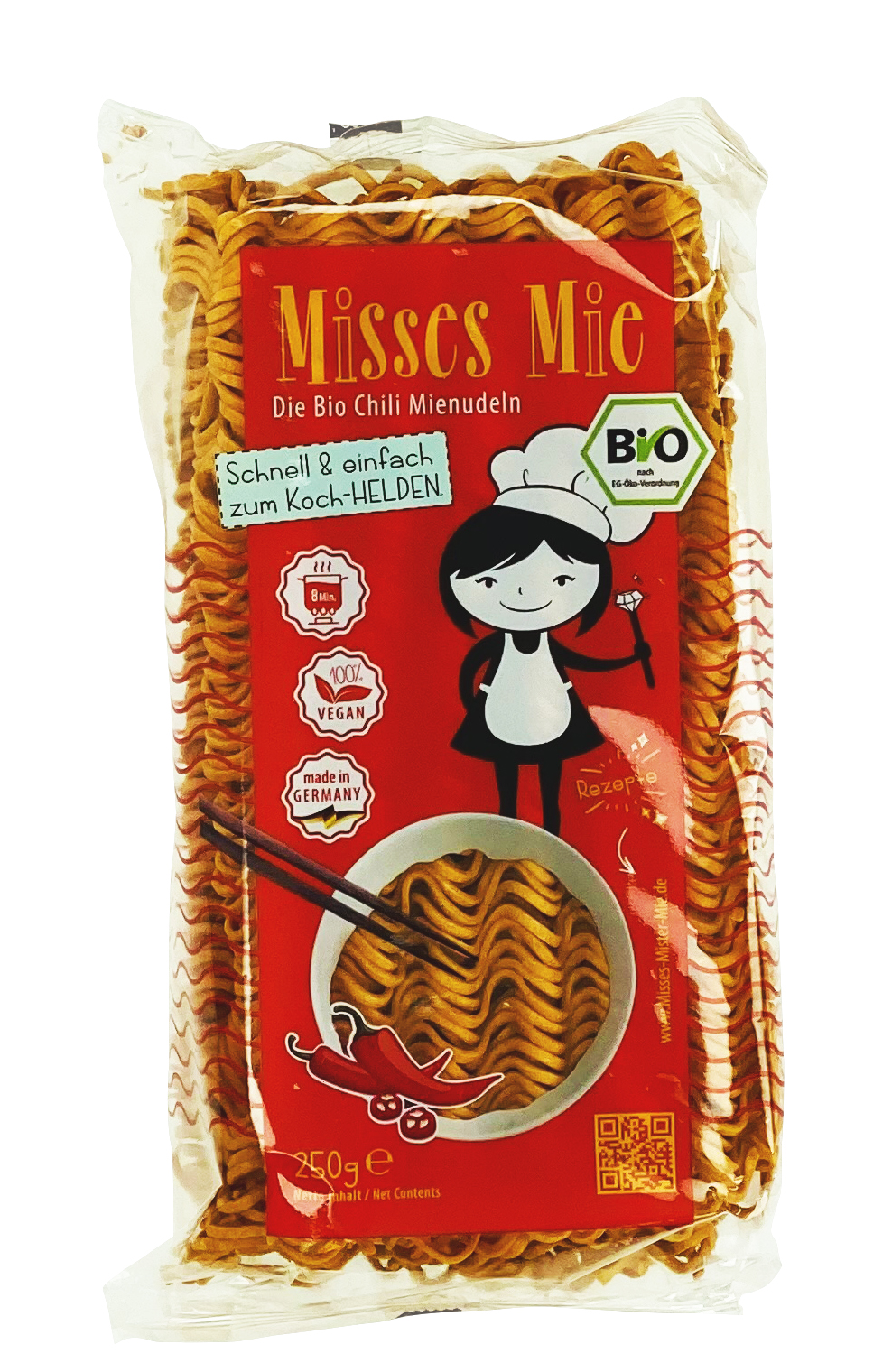 Mrs Mie Misses Mie Biologische Chili Mie Noedels (250 gr)