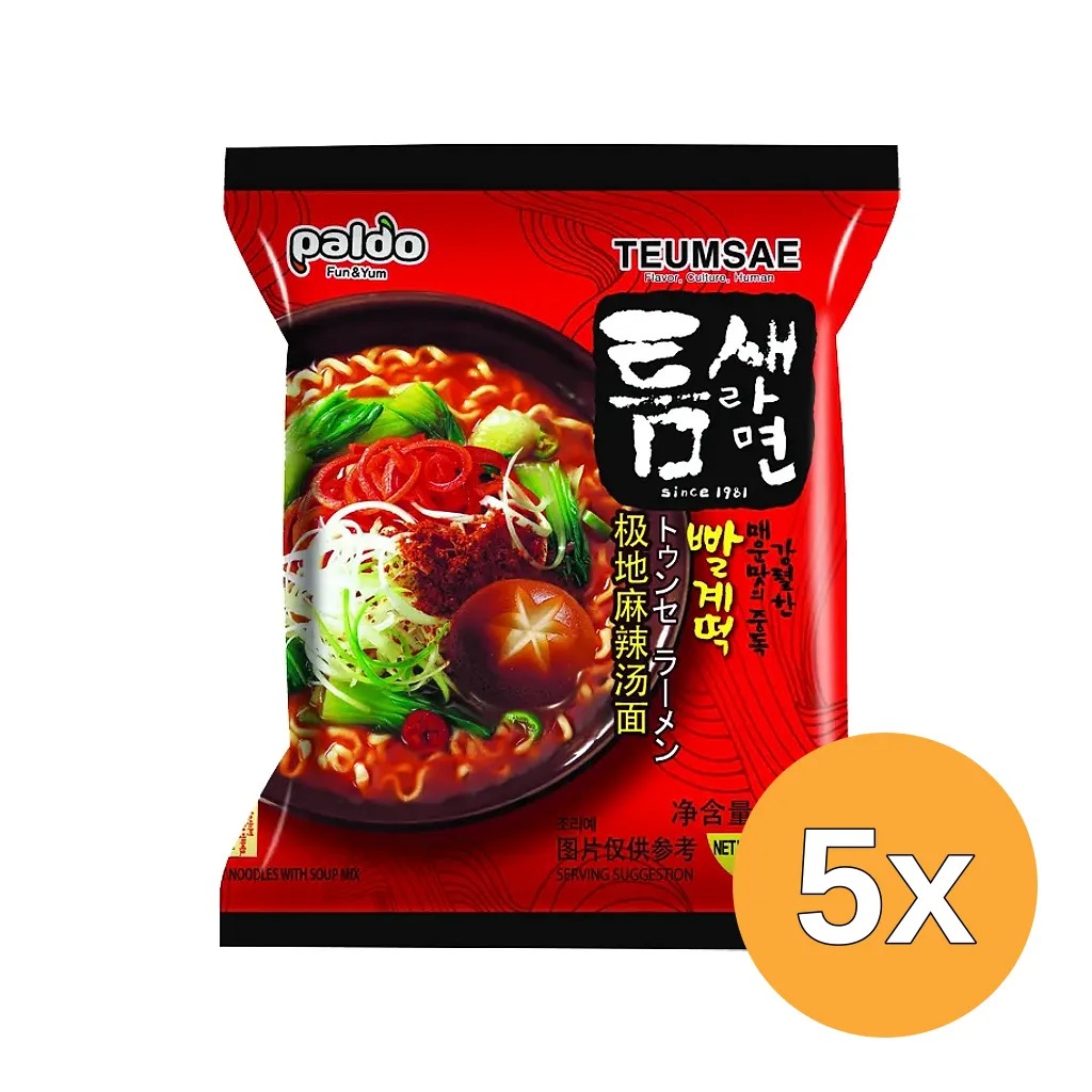 5x Paldo Teumsae Ramen (120 gr)