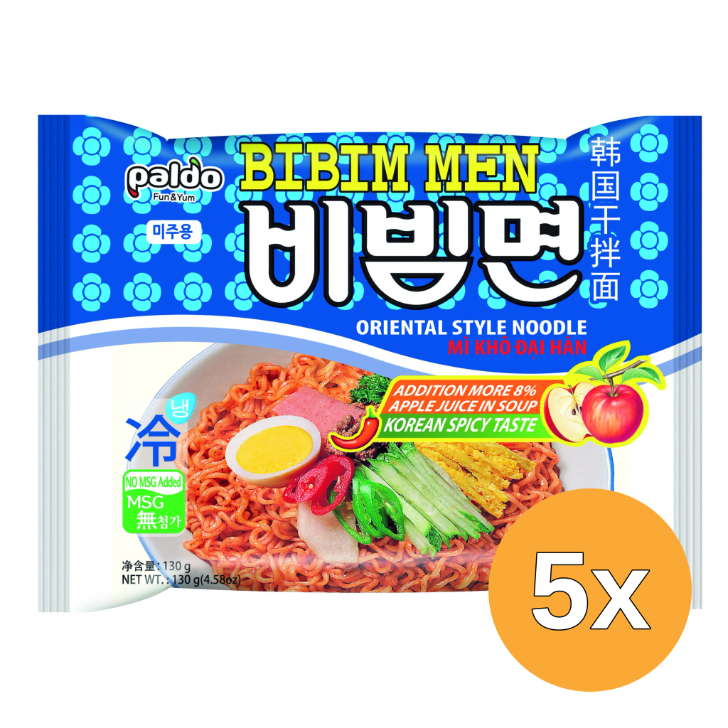 5x Paldo Bibim Men Koude Noedels (130 gr)