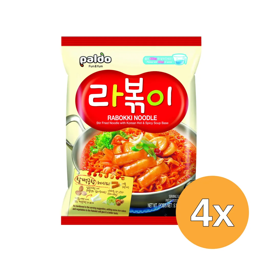 4x Paldo Rabokki Noedels (135 gr)