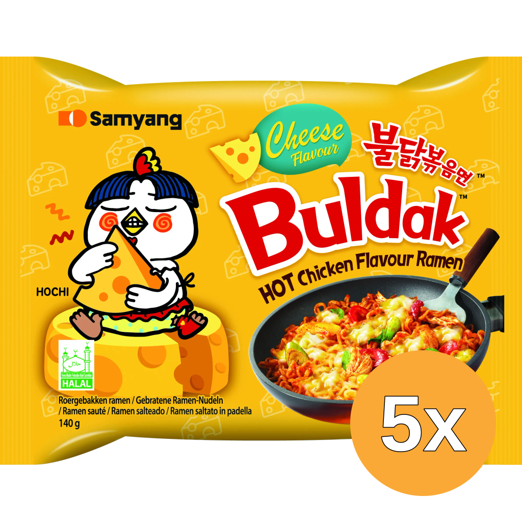 5x Samyang Buldak Hot Chicken Ramen Cheese (140 gr)