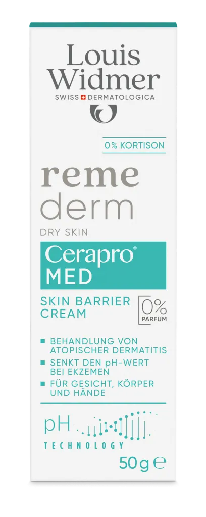 Louis Widmer remederm Cerapro® MED Skin Barrier Cream zonder parfum (50 gr)