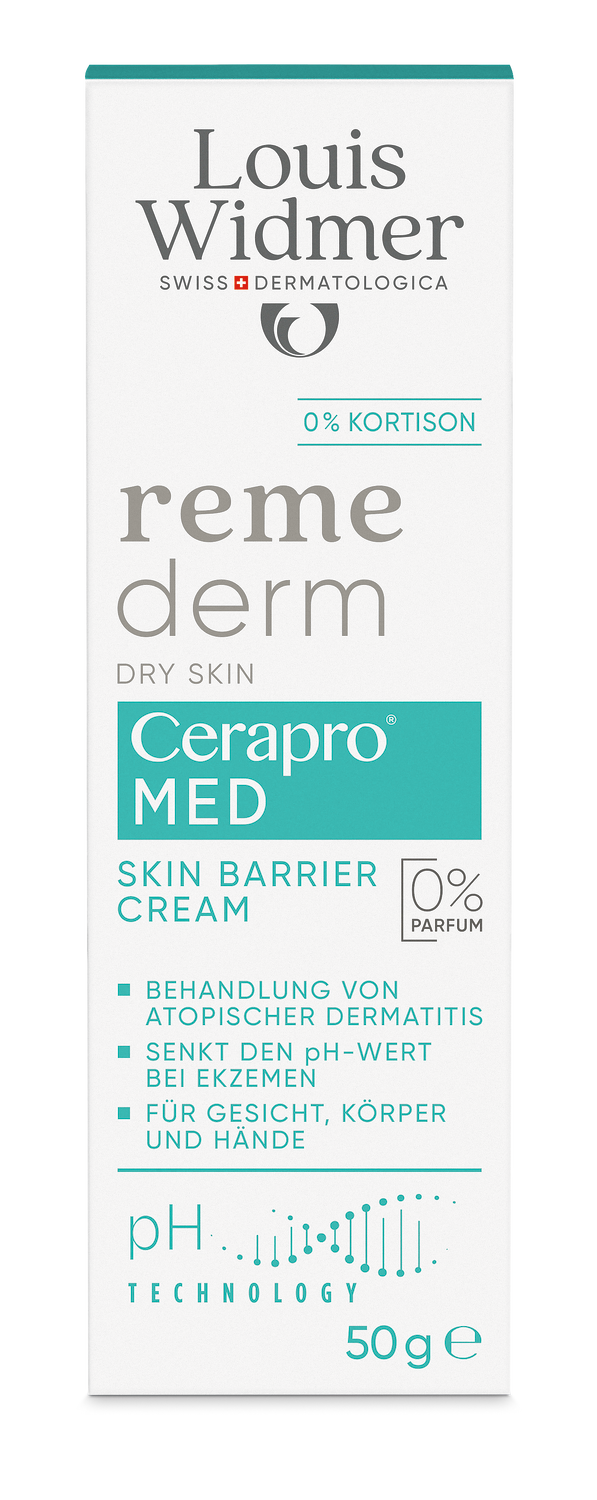 Louis Widmer Remederm Cerapro® Med Skin Barrier Cream zonder Parfum (50 gr)