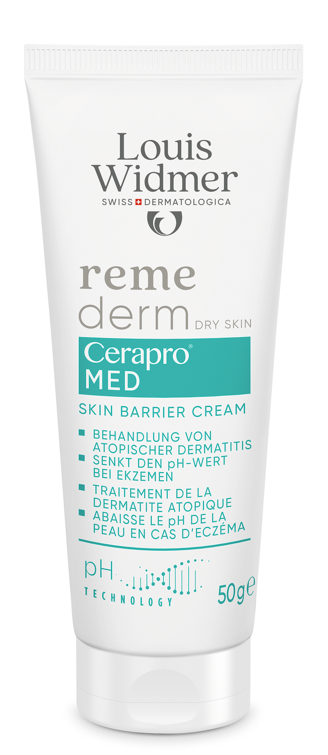 Louis Widmer Remederm Cerapro® Med Skin Barrier Cream zonder Parfum (50 gr)