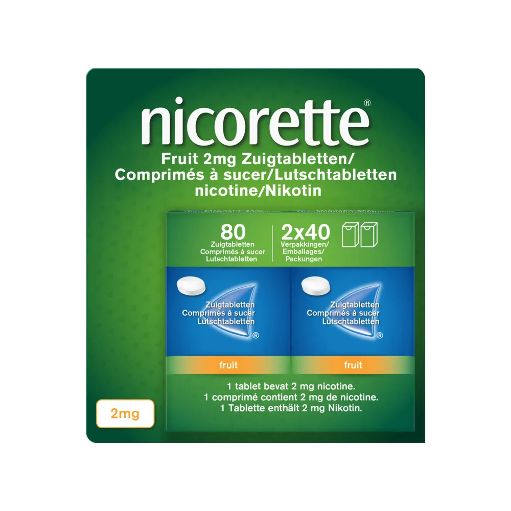 Nicorette Zuigtabletten Freshfruit (80 stuks)