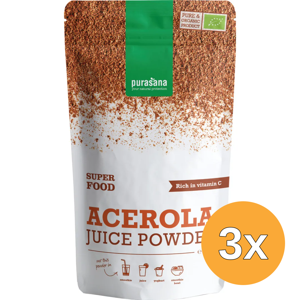 3x Purasana Acerola Poeder - Vegan Bio (100 gr)