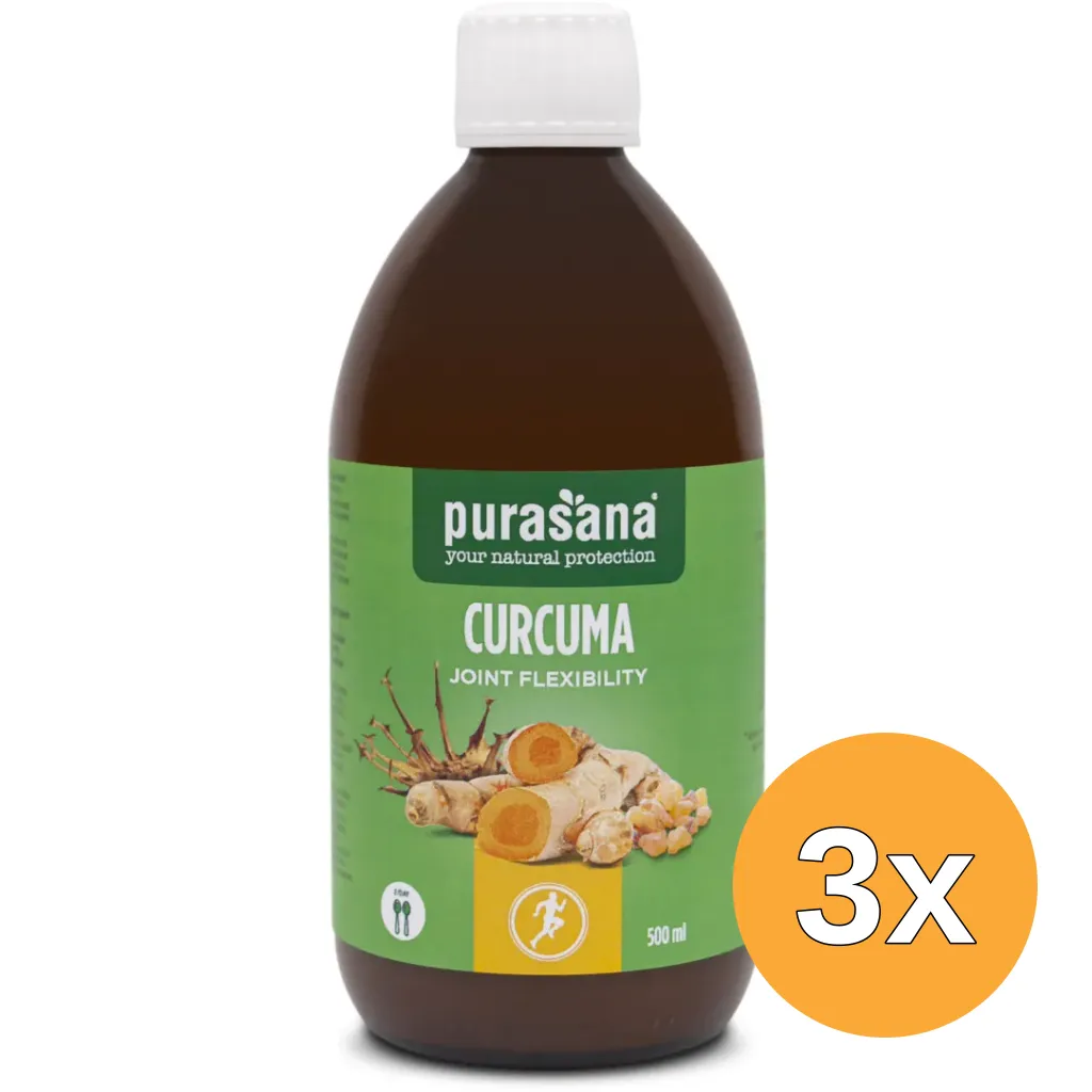 3x Purasana Curcuma Boswelia & Harpago Joint Flexibility Bio (500 ml)