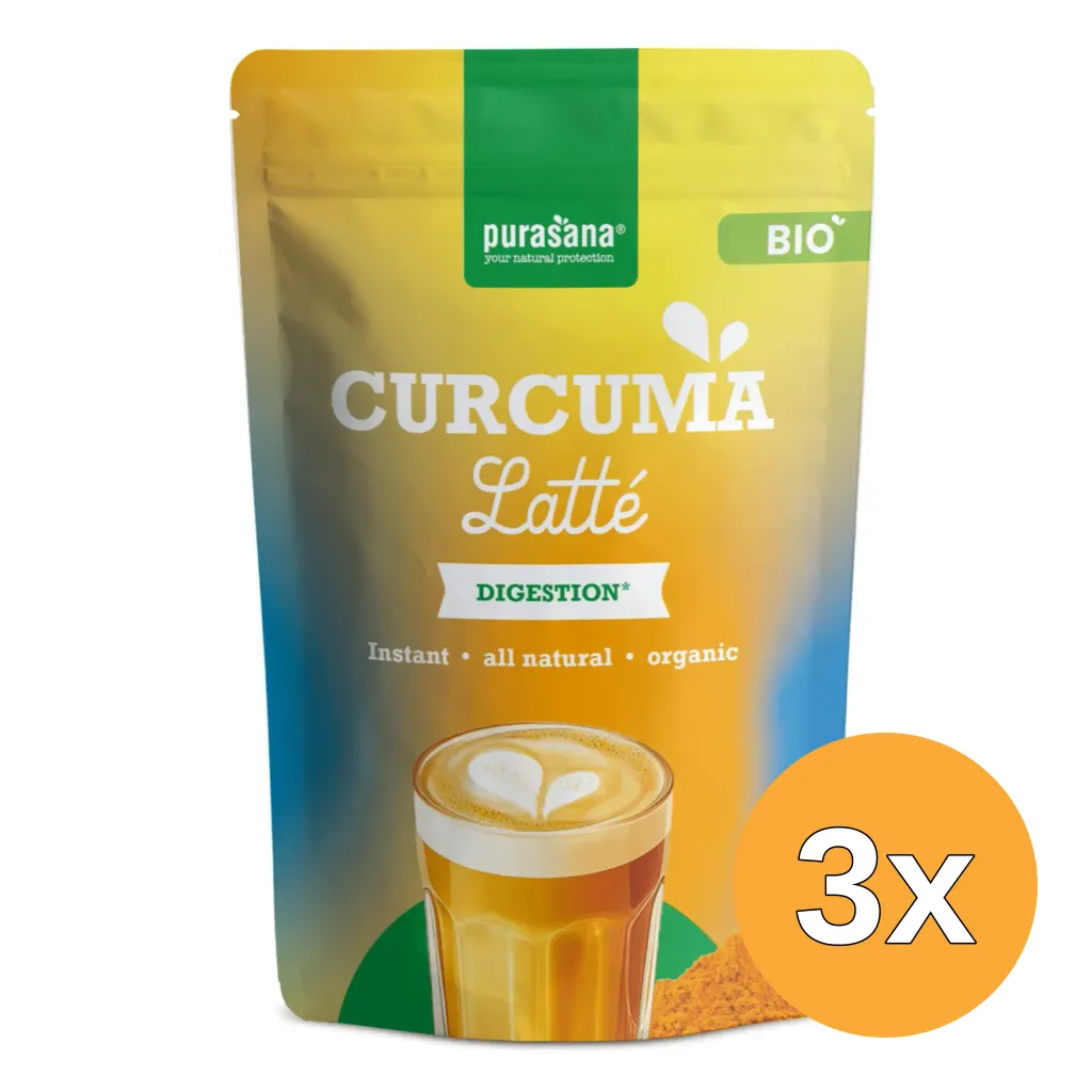 3x Purasana Curcuma Latté Poeder (100 gr)