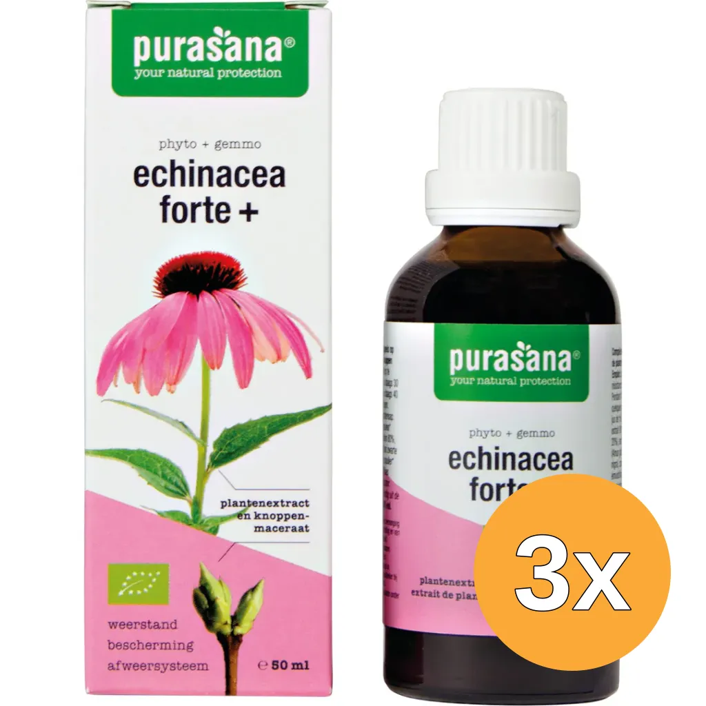 3x Purasana Echinacea Forte + Vegan Bio (50 ml)