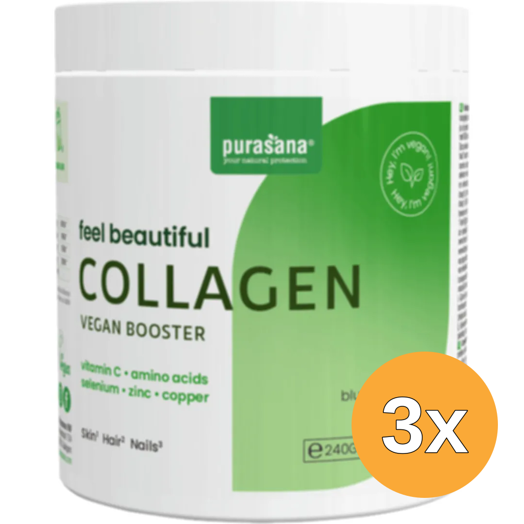 3x Purasana Feel Beautiful - Vegan Collageen Booster (250 gr)