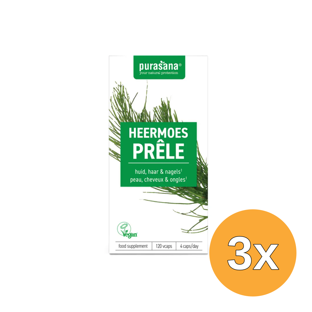 3x Purasana Heermoes/Prele Vegan Bio (120 vega capsules)