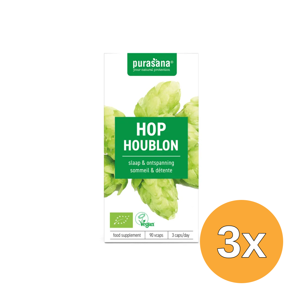 3x Purasana Hop 200 Mg Bio (90 vega capsules)
