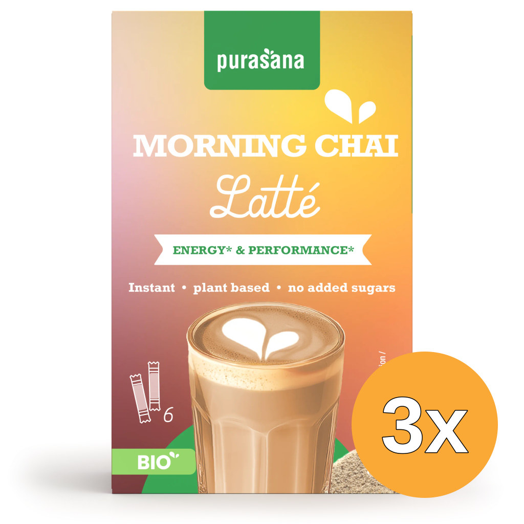 3x Purasana Instant Morning Chai Latte 6x10g Bio (60 gr)