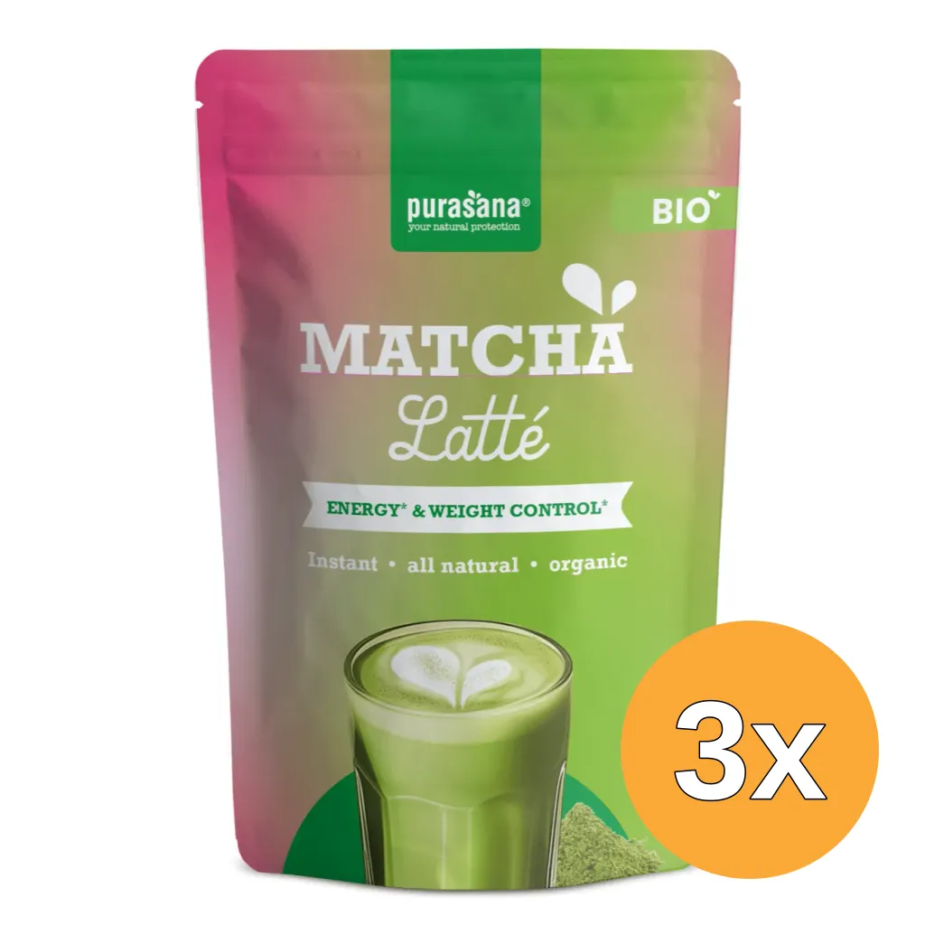 3x Purasana Matcha Latté Poeder (100 gr)