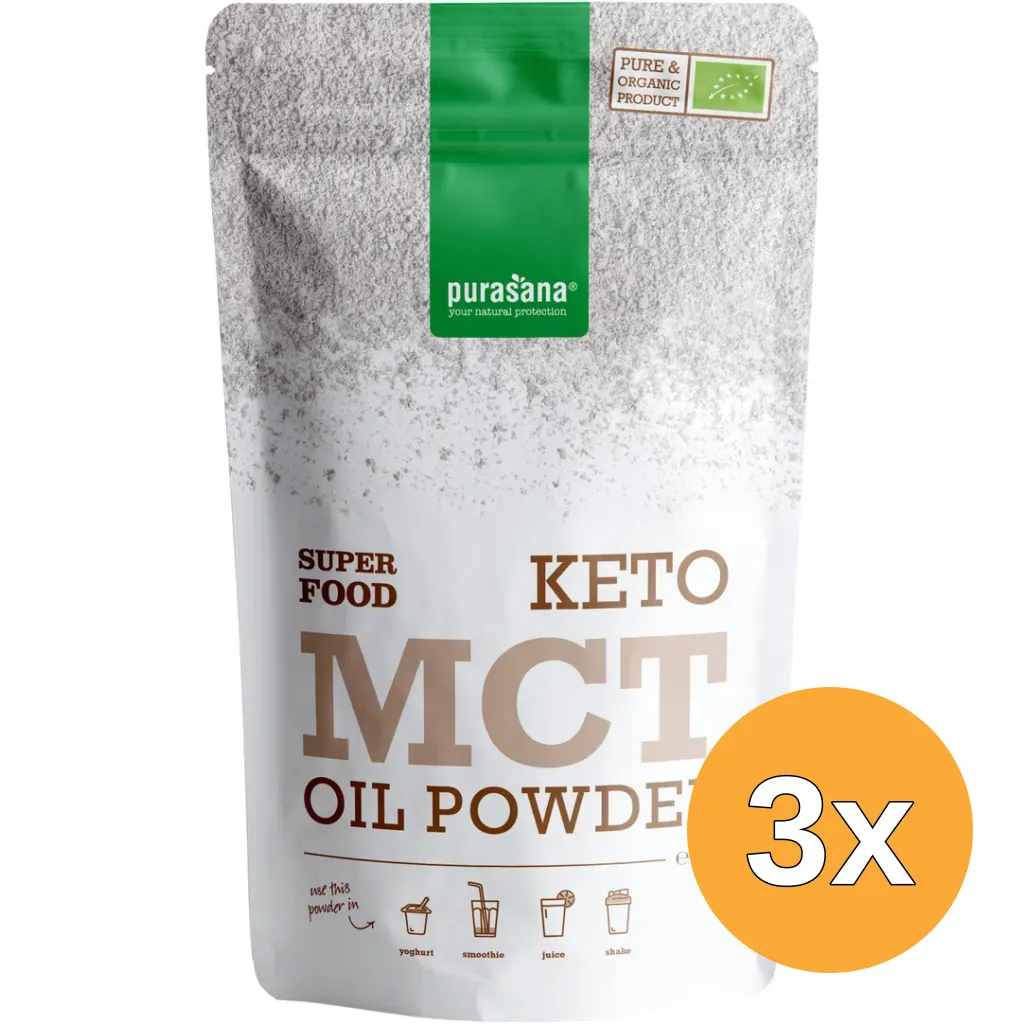 3x Purasana Mct Olie Poeder - Vegan Bio (200 gr)