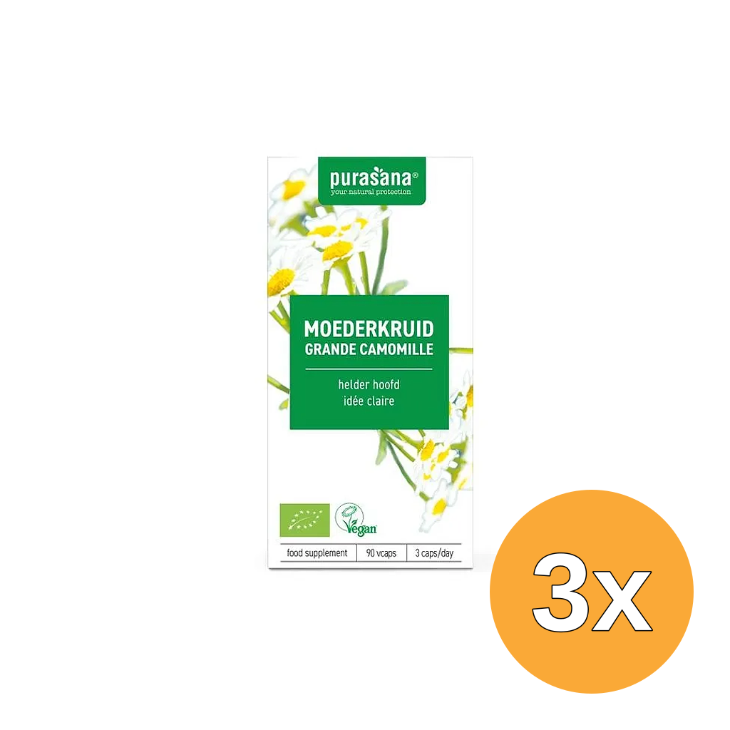3x Purasana Moederkruid Vegan Bio (90 vega capsules)